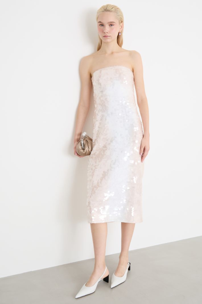 Sequin-embroidered jersey dress Intrend