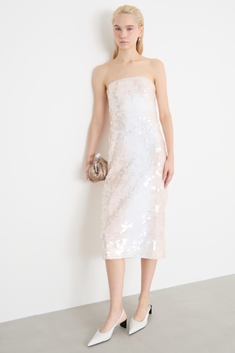 Sequin-embroidered jersey dress Intrend