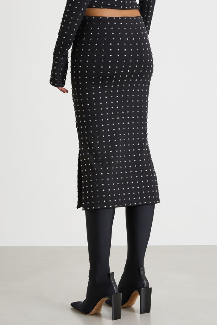 Rhinestone jersey skirt Intrend - 4