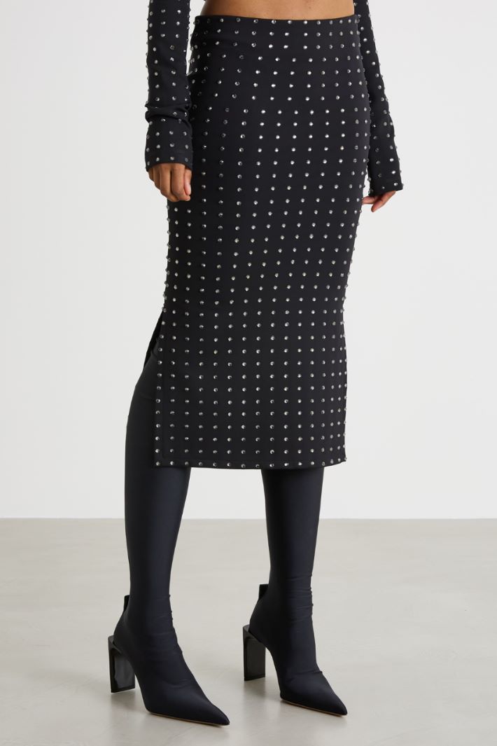 Rhinestone jersey skirt Intrend - 2