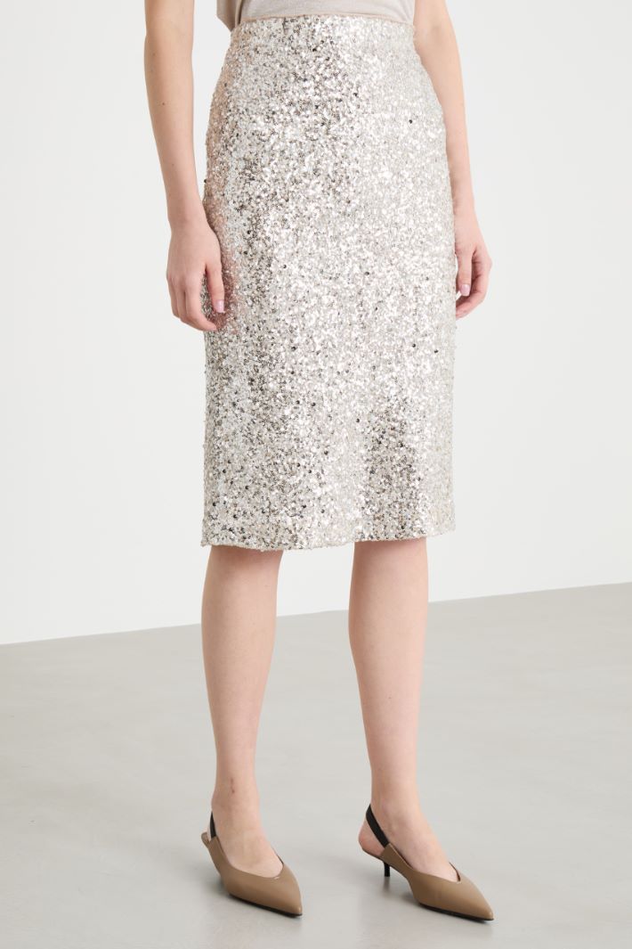 Sequinned pencil skirt Intrend - 2