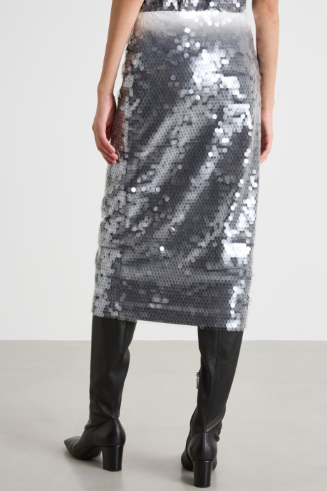 Gonna a tubino con paillettes