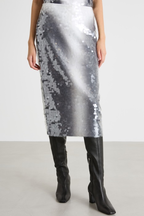 Gonna a tubino con paillettes