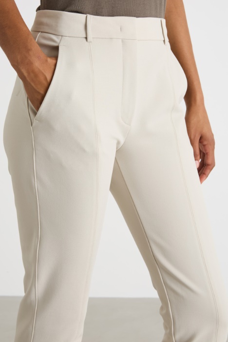 Pantalone aderente in jersey crepe