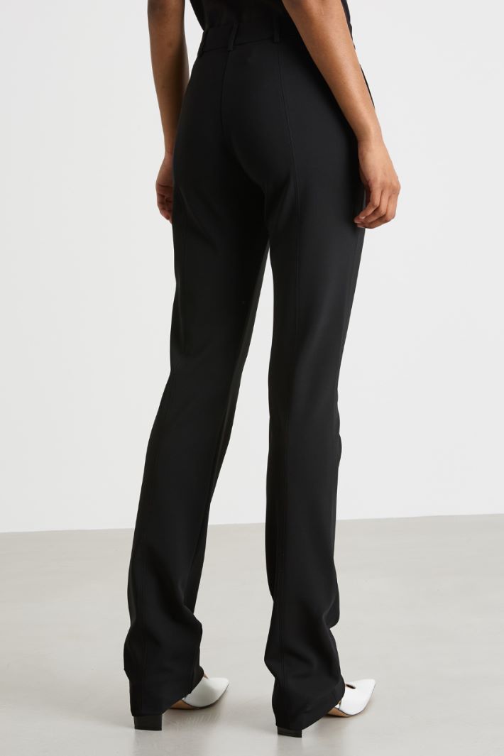 Slim-fit crepe jersey trousers Intrend - 4