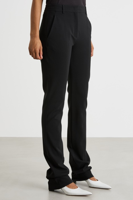 Pantalone aderente in jersey crepe