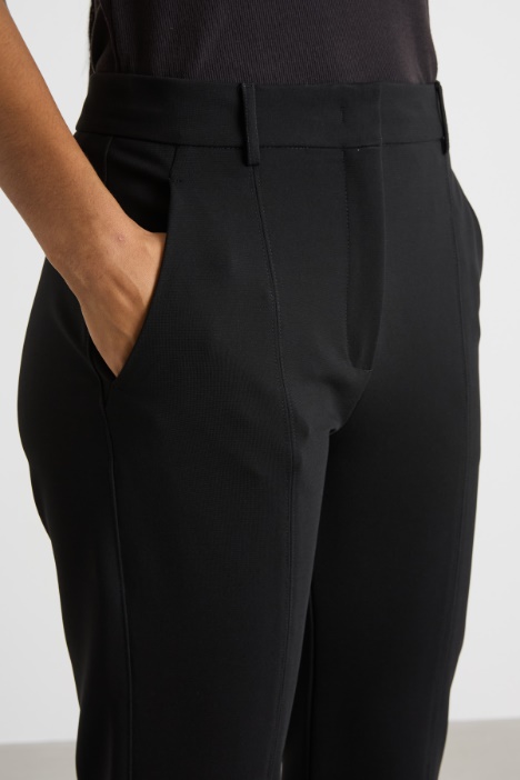 Pantalone aderente in jersey crepe