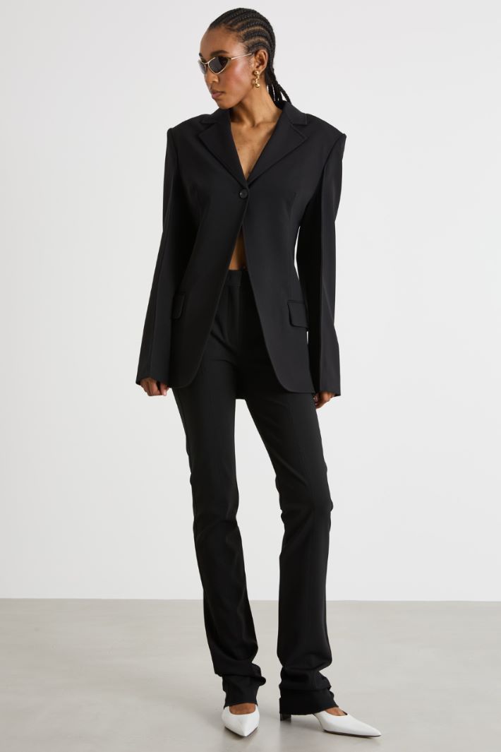 Slim-fit crepe jersey trousers Intrend