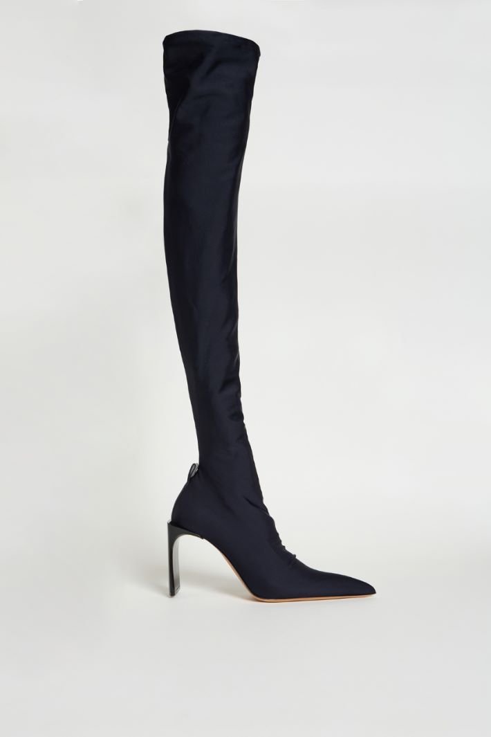 Stretch-fabric high boots Intrend