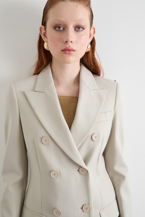 Blazer doppiopetto in jersey