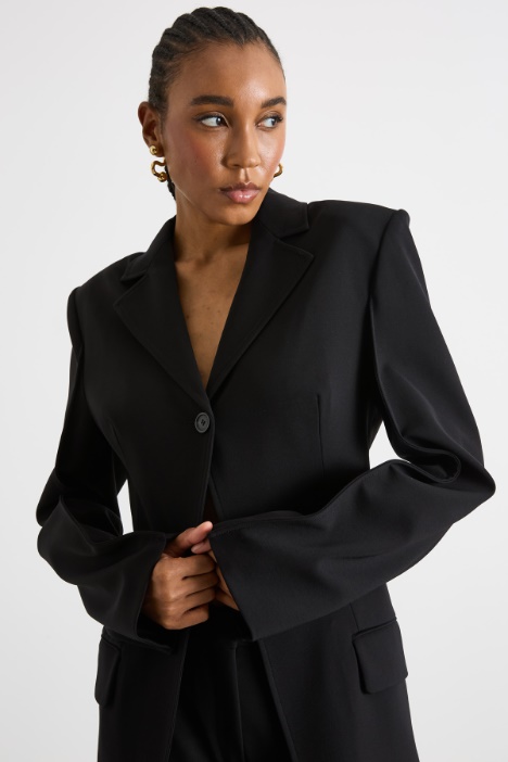 Blazer con apertura centrale