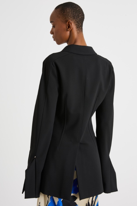 Blazer in jersey crepe