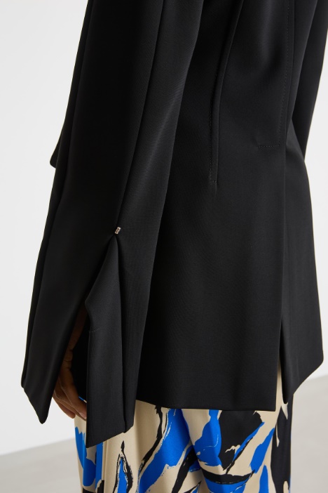 Blazer in jersey crepe