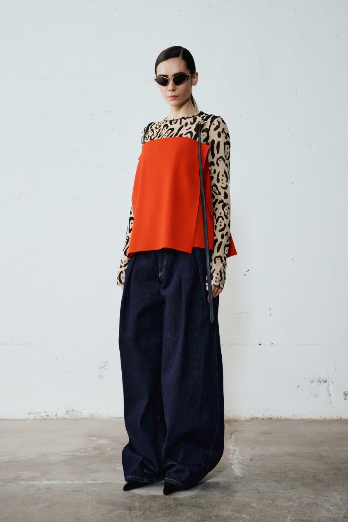 Animal-print Tulle Top Intrend - 5