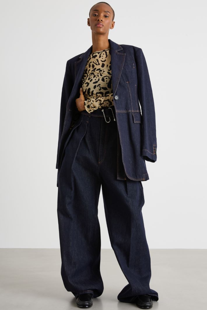 Animal-print Tulle Top Intrend