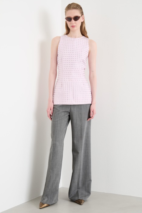 Fitted rhinestone top Intrend