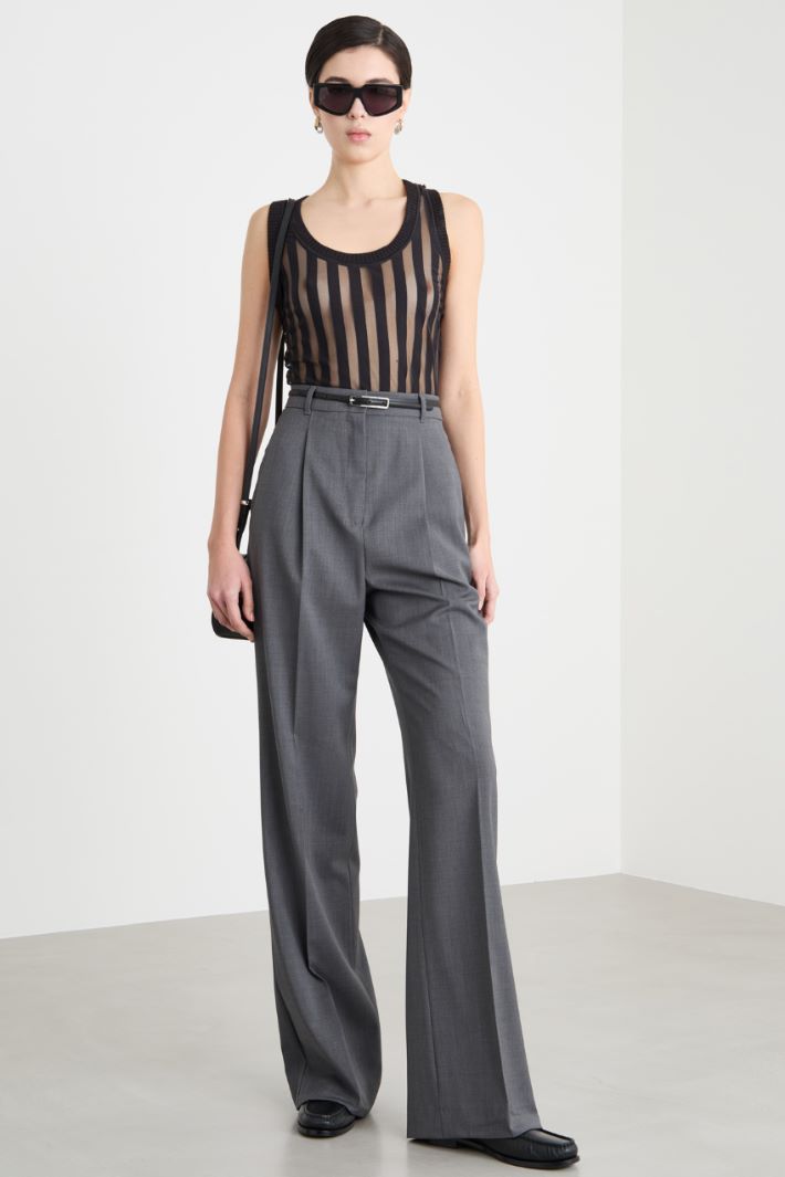 Striped jersey bodysuit Intrend