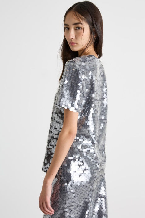 T-shirt con paillettes