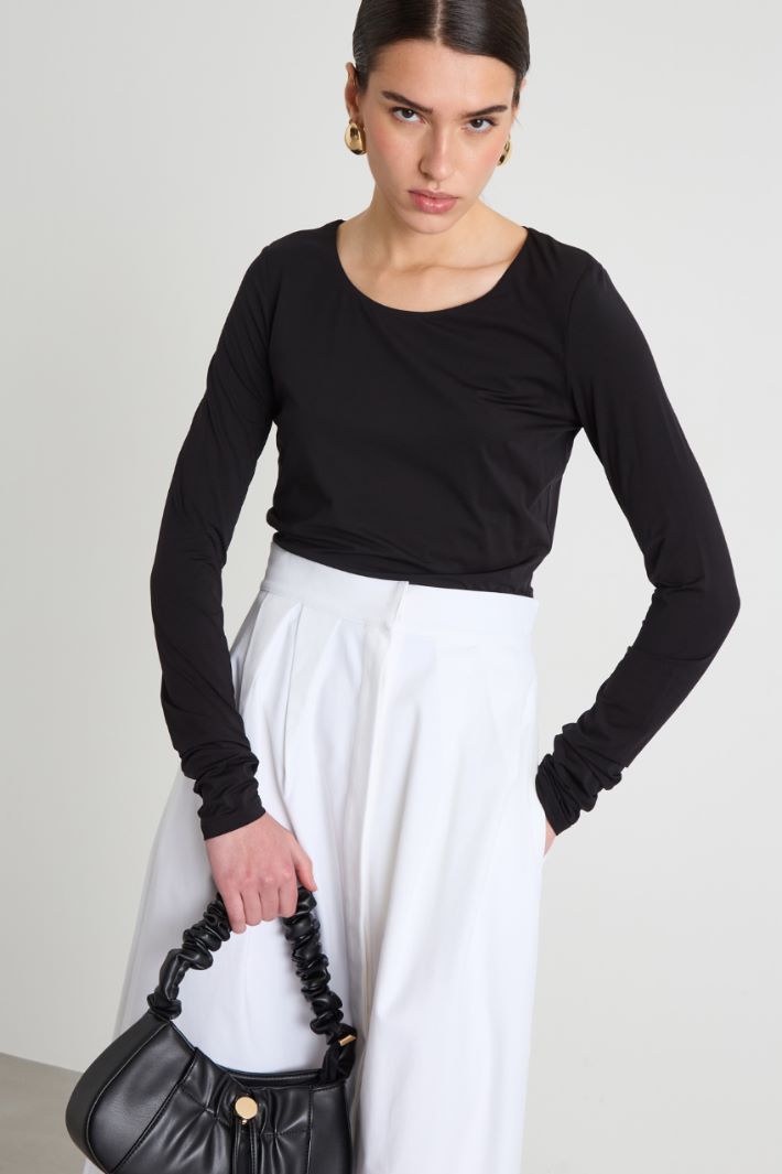 Fine-gauge stretch-jersey top Intrend - 2