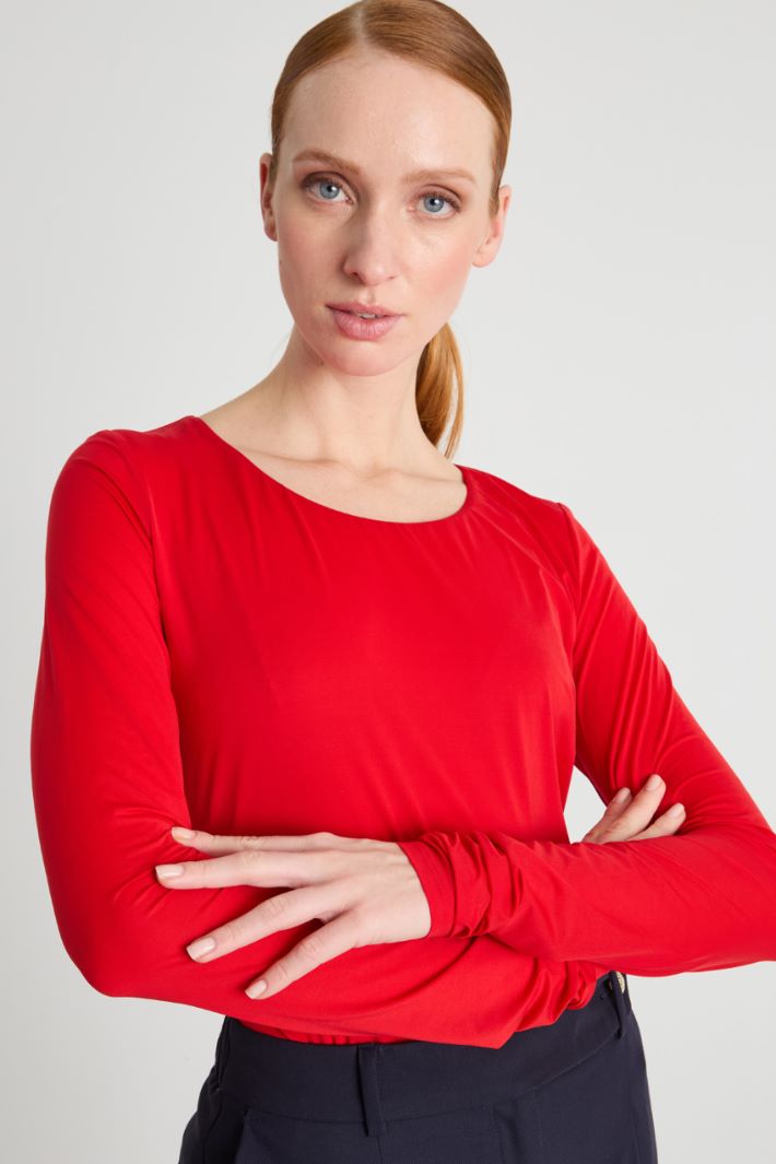 Fine-gauge stretch-jersey top Intrend - 3