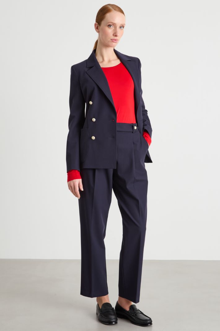 Fine-gauge stretch-jersey top Intrend