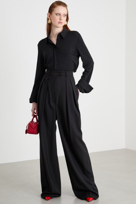 Camicia aderente in jersey crepe Intrend