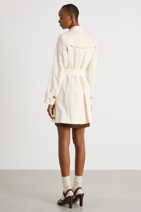 Trench in raso stretch