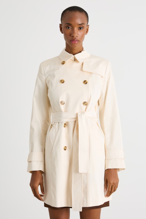 Trench in raso stretch