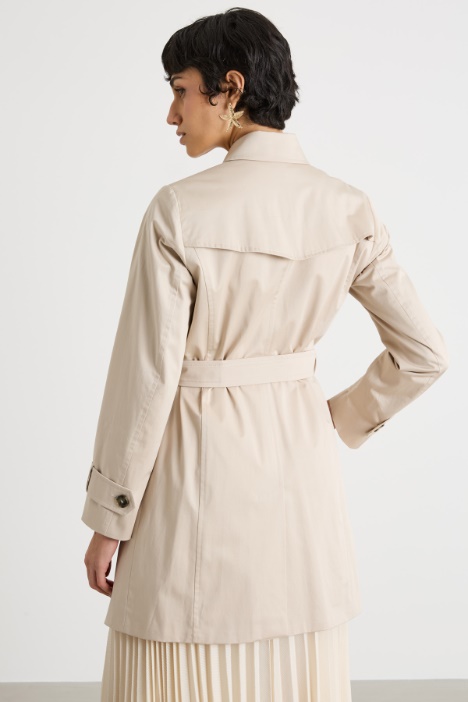 Trench in raso stretch