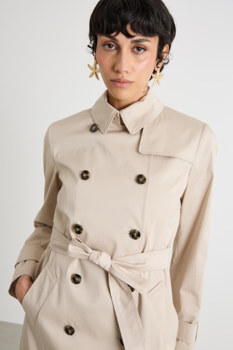 Trench in raso stretch