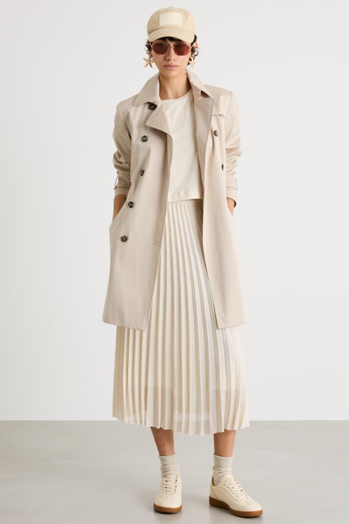 Stretch satin trench coat Intrend