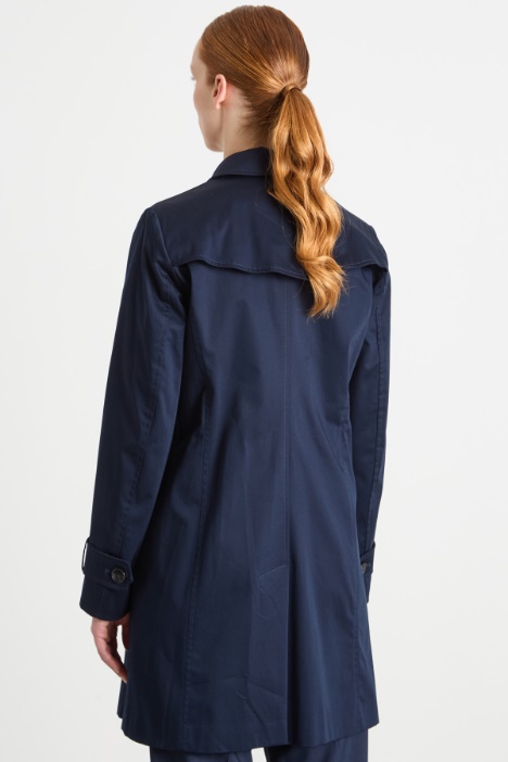 Trench in raso stretch