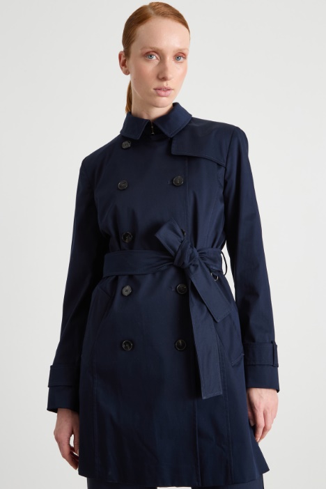Trench in raso stretch
