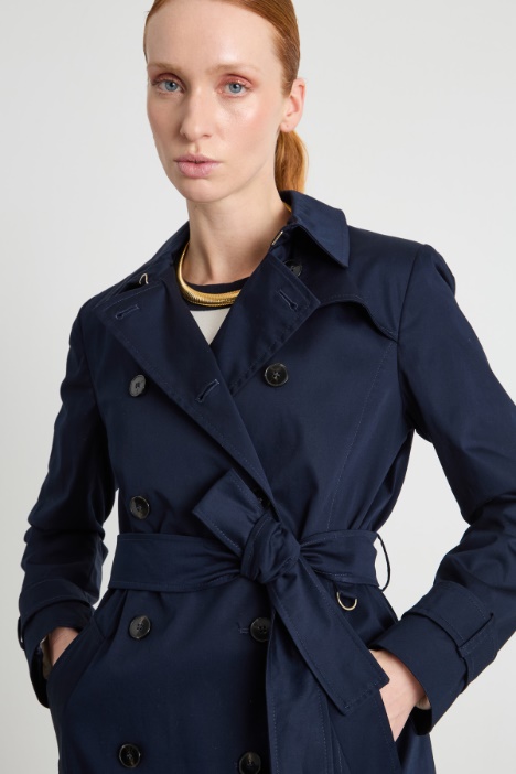Trench in raso stretch
