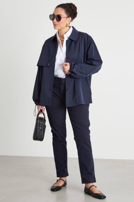 Short drawstring raincoat Intrend