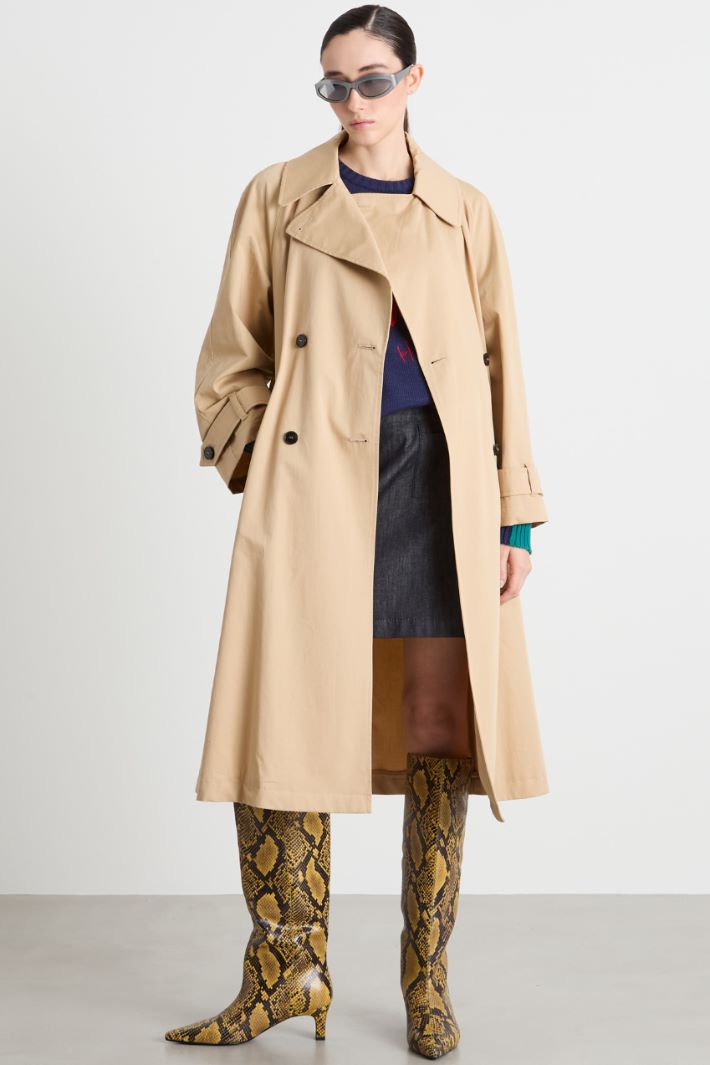 Belted double-breasted trench coat Intrend