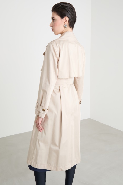Trench doppiopetto in raso