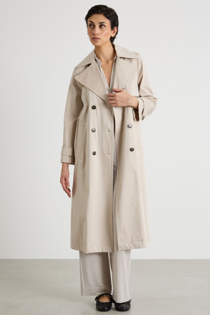 Double-breasted satin trench coat Intrend - 2