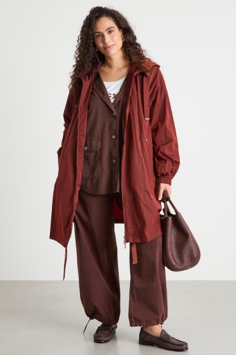 Hooded technical fabric parka Intrend