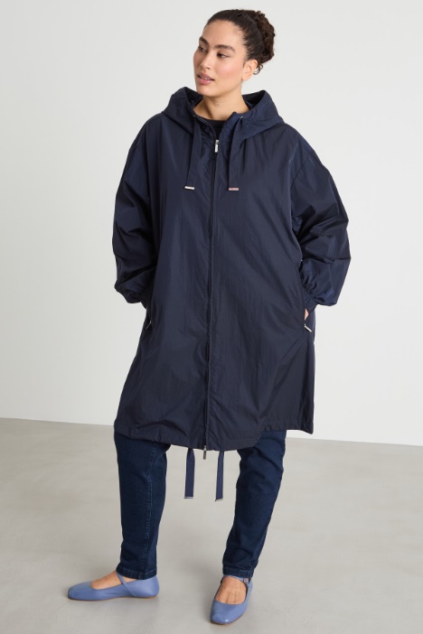 Parka in tessuto tecnico con cappuccio