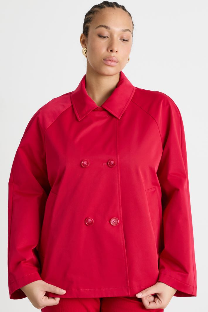 Trench corto in gabardina Intrend - 2