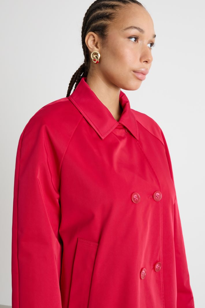 Trench corto in gabardina Intrend - 3