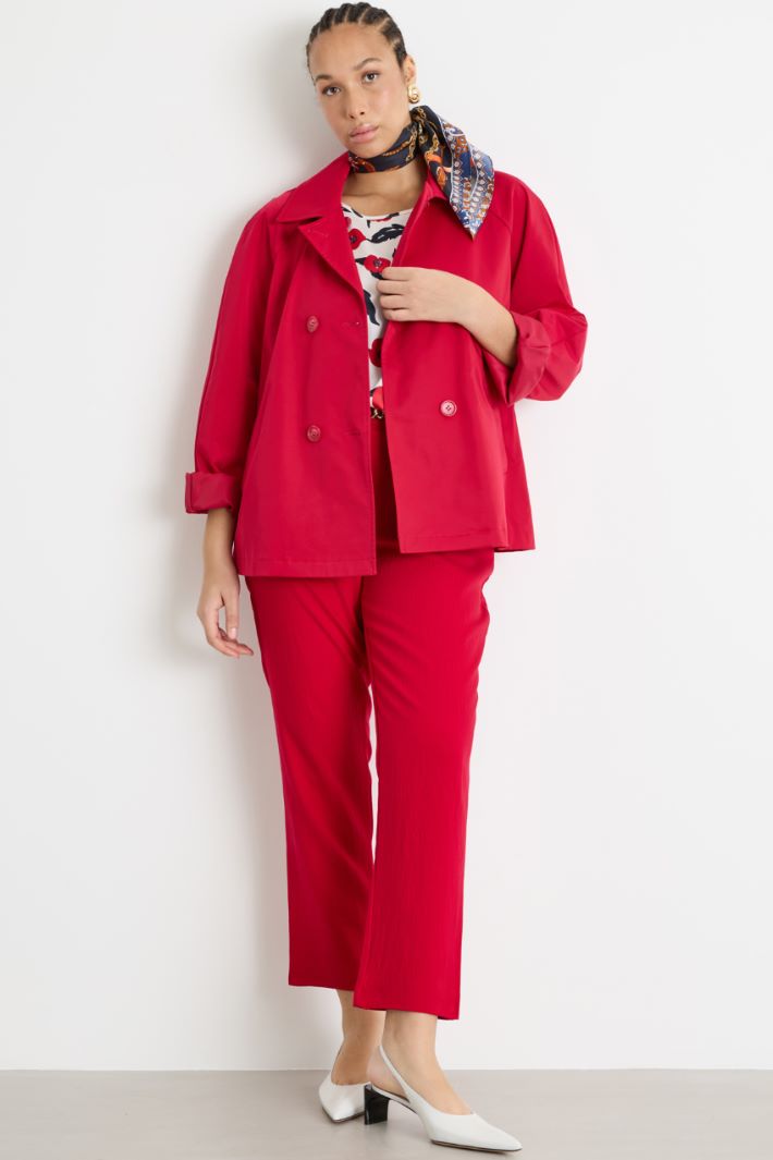 Trench corto in gabardina Intrend