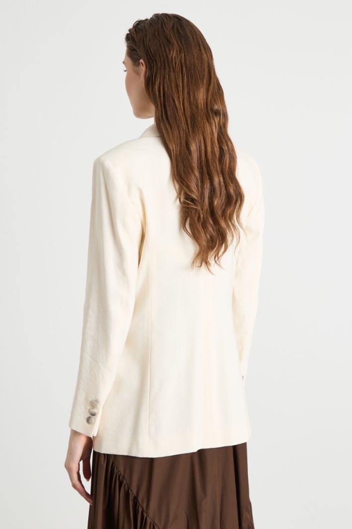 Double-breasted single-button blazer Intrend - 4