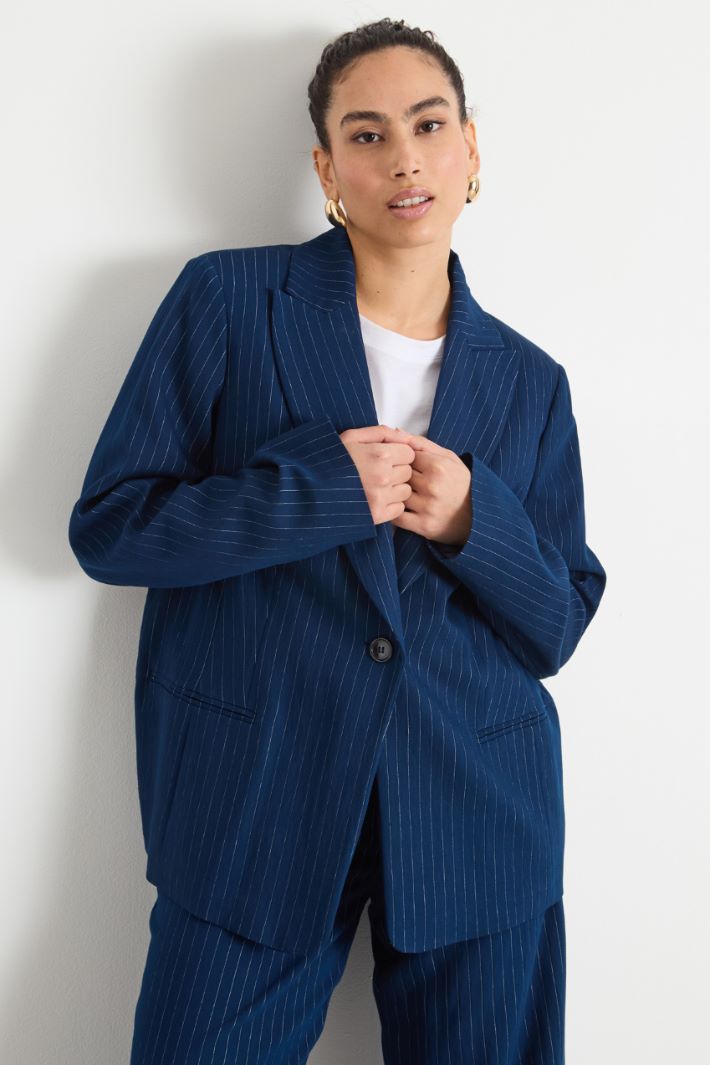 Blazer in tessuto gessato Intrend - 2