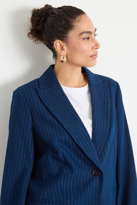 Blazer de raya diplomática