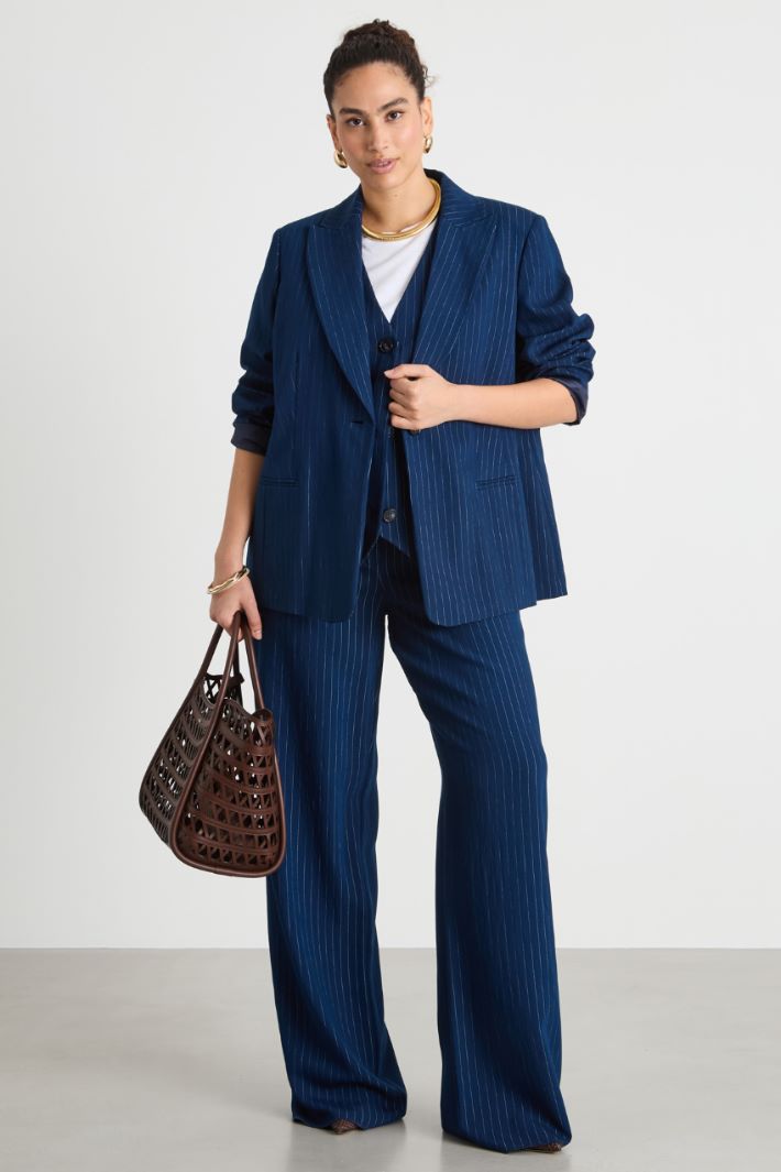 Blazer in tessuto gessato Intrend