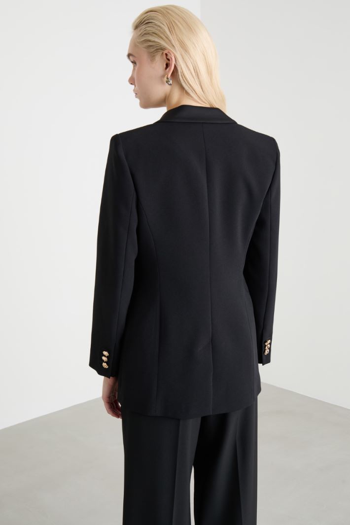 Longline matte satin blazer Intrend - 4