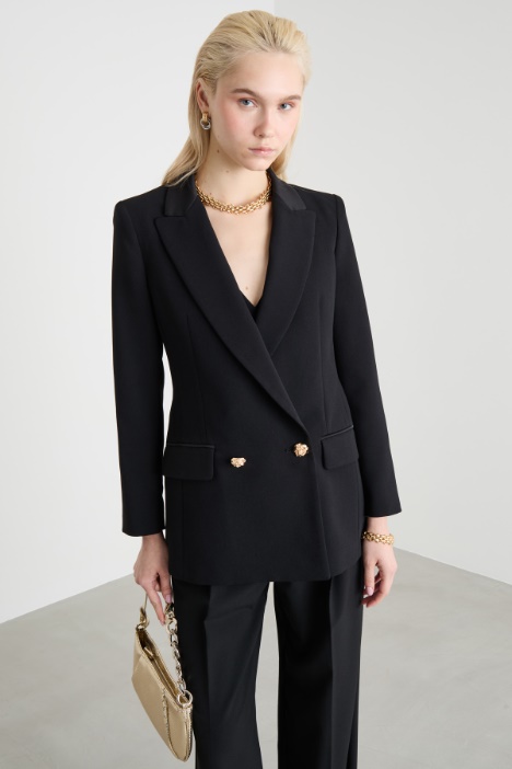 Longline matte satin blazer Intrend
