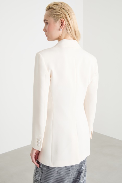 Blazer doppiopetto con rever a lancia